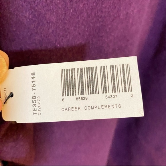 NWT Pendleton Wool Angora Career Compliments Coat; Mid Length; Deep Purple - Picture 12 of 13